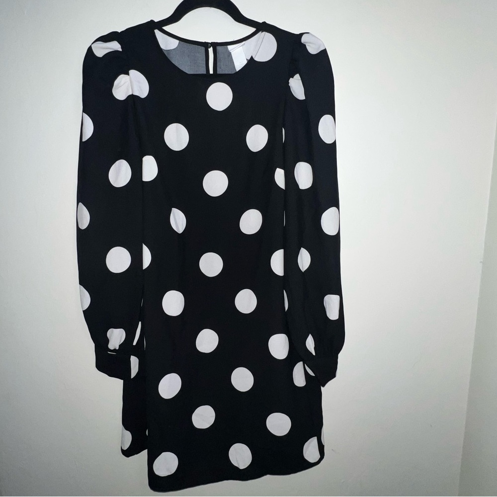 Polka Dot Long Sleeve Dress H&M small